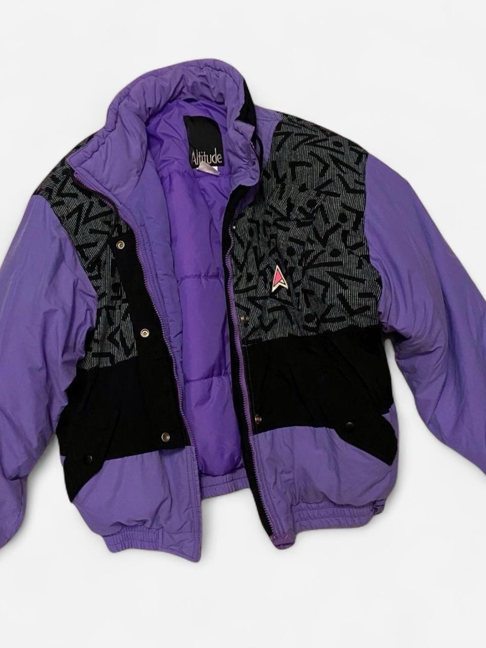 Vintage 80s 90s Altitude Bomber Jacket Korea Size 14 Oversized Ski Puffer Coat